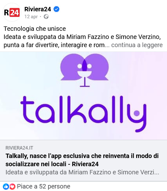 Articolo Riviera24 Talkally