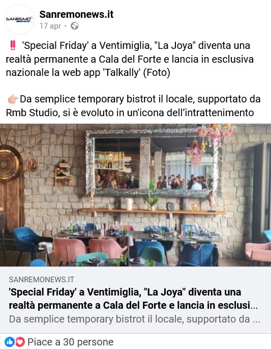 Articolo SanremoNews Talkally